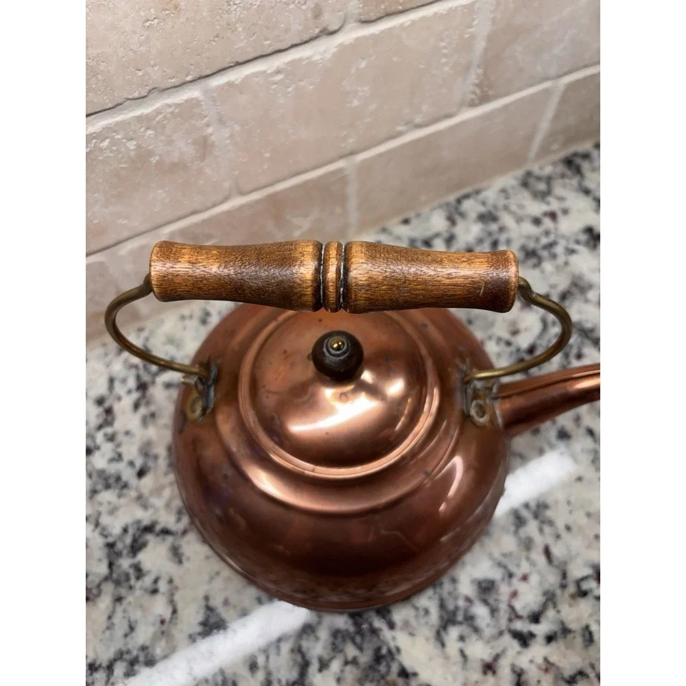 Vintage Paul Revere Copper Teapot Steam Kettle Original Revere Ware Rome, NY